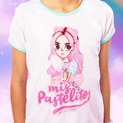 Playera Cotton Candy Mis Pastelitos