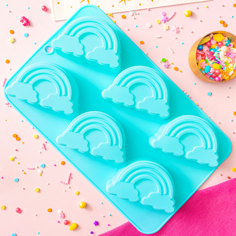 Molde de Silicón Arcoíris de 6 Cavidades