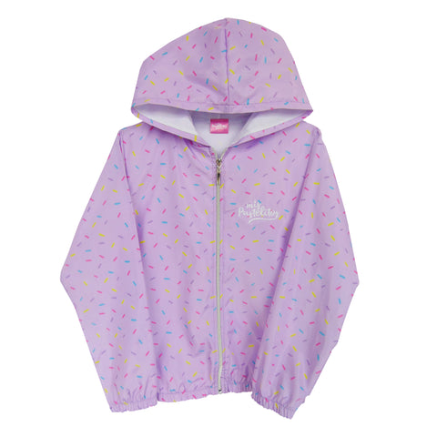 Chamarra Rompevientos con Capucha Color Lila