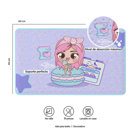 Tapete para Baño Mis Pastelitos