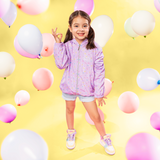 Chamarra Rompevientos con Capucha Color Lila