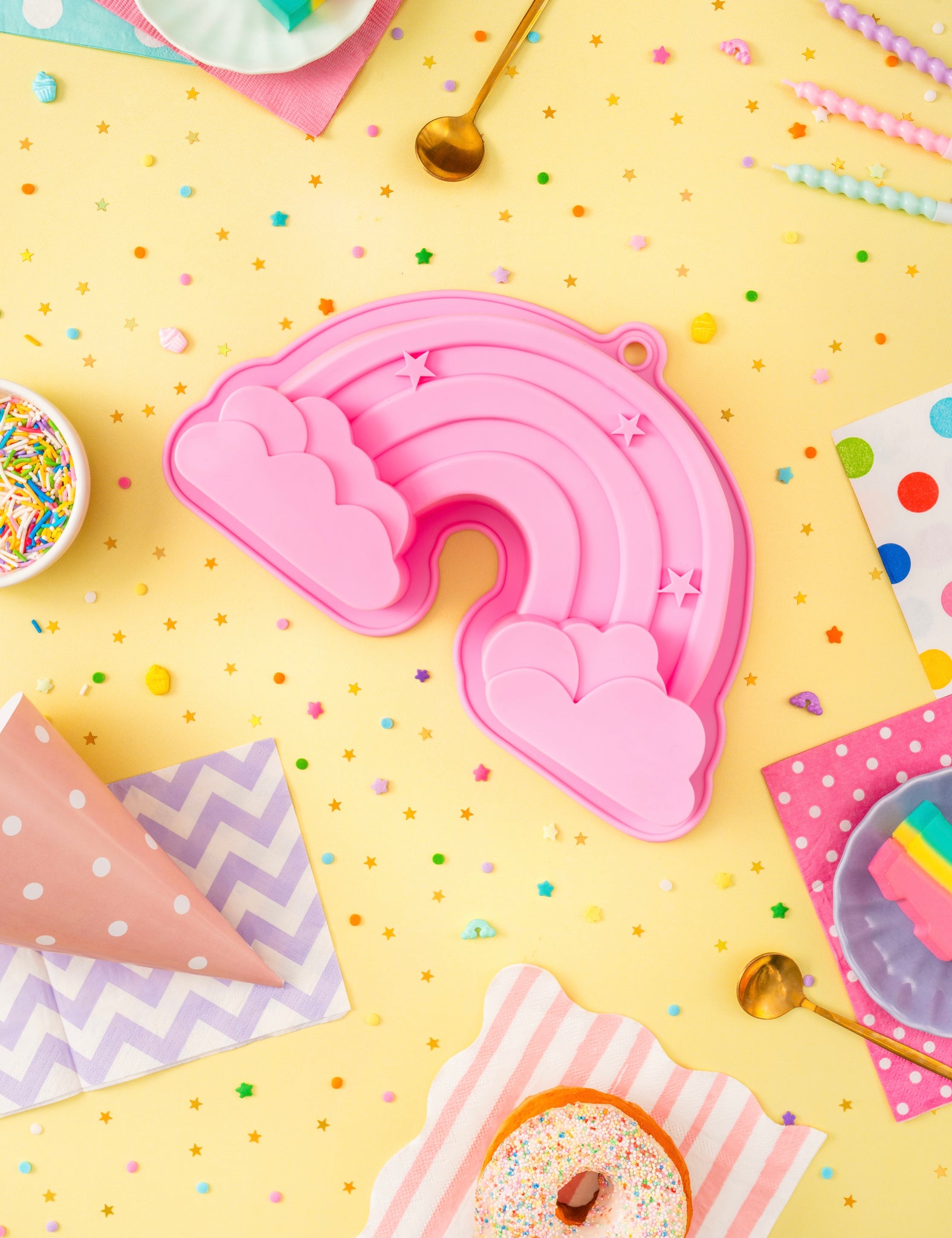 Molde de Silicón Arcoíris Nubes