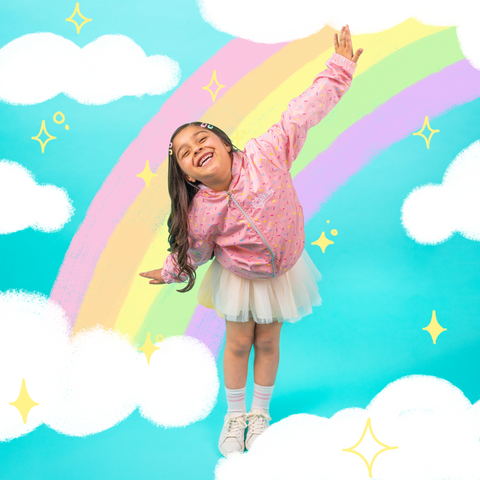 Chamarra Rompevientos con Capucha Color Durazno