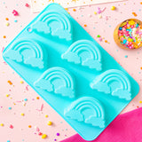 Molde de Silicón Arcoíris de 6 Cavidades