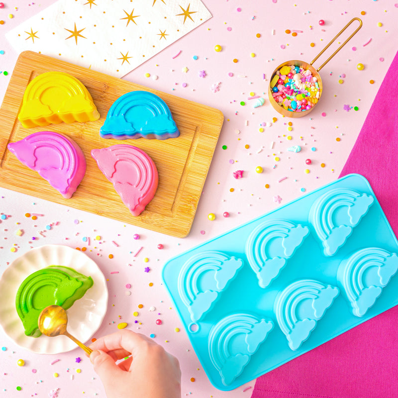 Molde de Silicón Arcoíris de 6 Cavidades