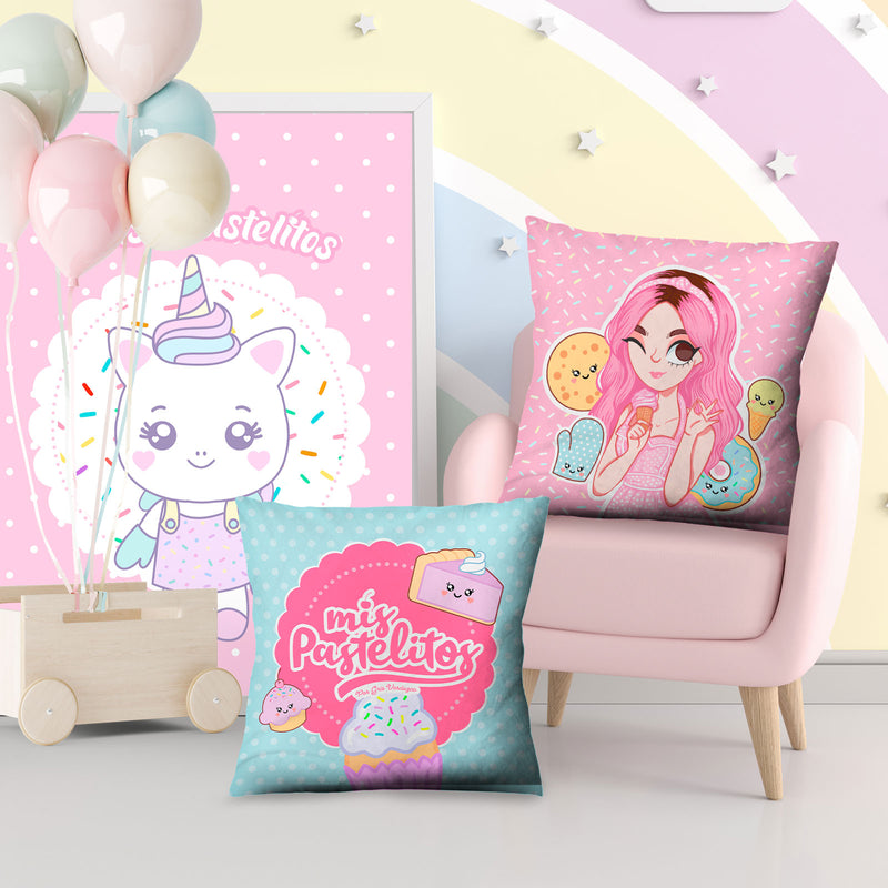 Cojín Mis Pastelitos Ice Cream cuadrado