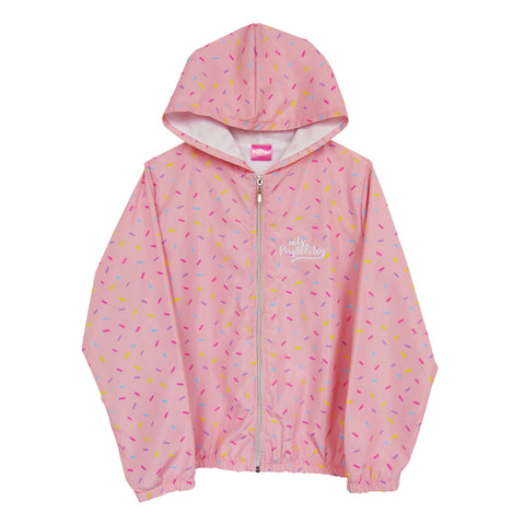 Chamarra Rompevientos con Capucha Color Durazno